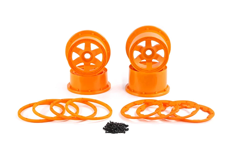 Split 6 Spoke Super Nylon Wheels Rims fits 2WD HPI Baja 5B King Motor and Rovan 1/5 scale Baja Buggies