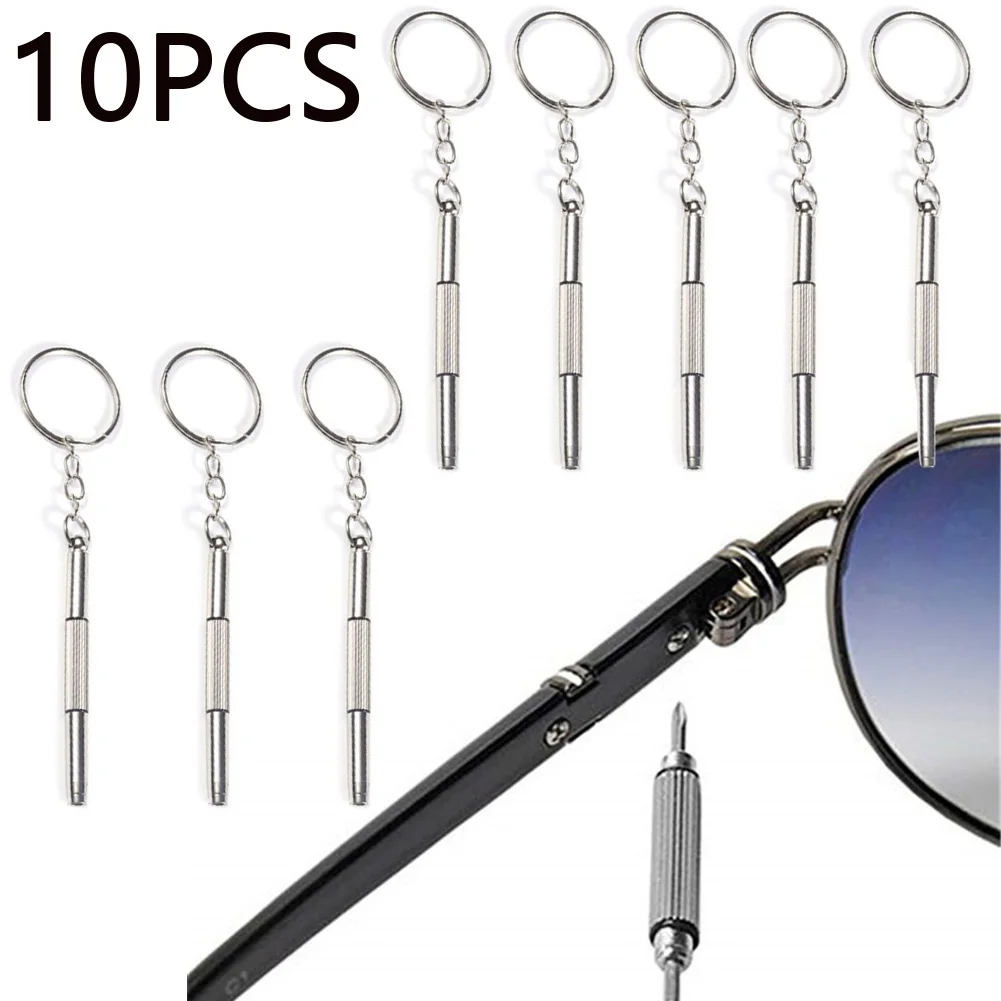 

Steel Glasses Screwdriver Eyeglass Screwdriver Watch Repair Kit With Keychain Portable Hand Tools Precision Screwdriver Tools