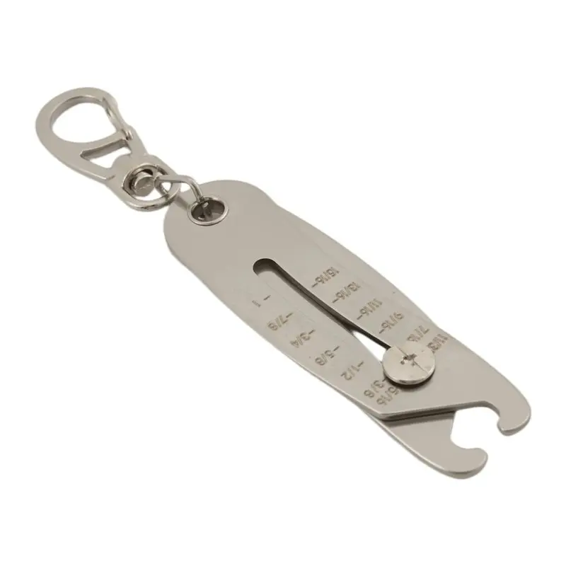 AB02 Portable Precise Thread Size Checker Keychain, Nut & Bolt Thread Size Checker Bolt Size Finder Keychain