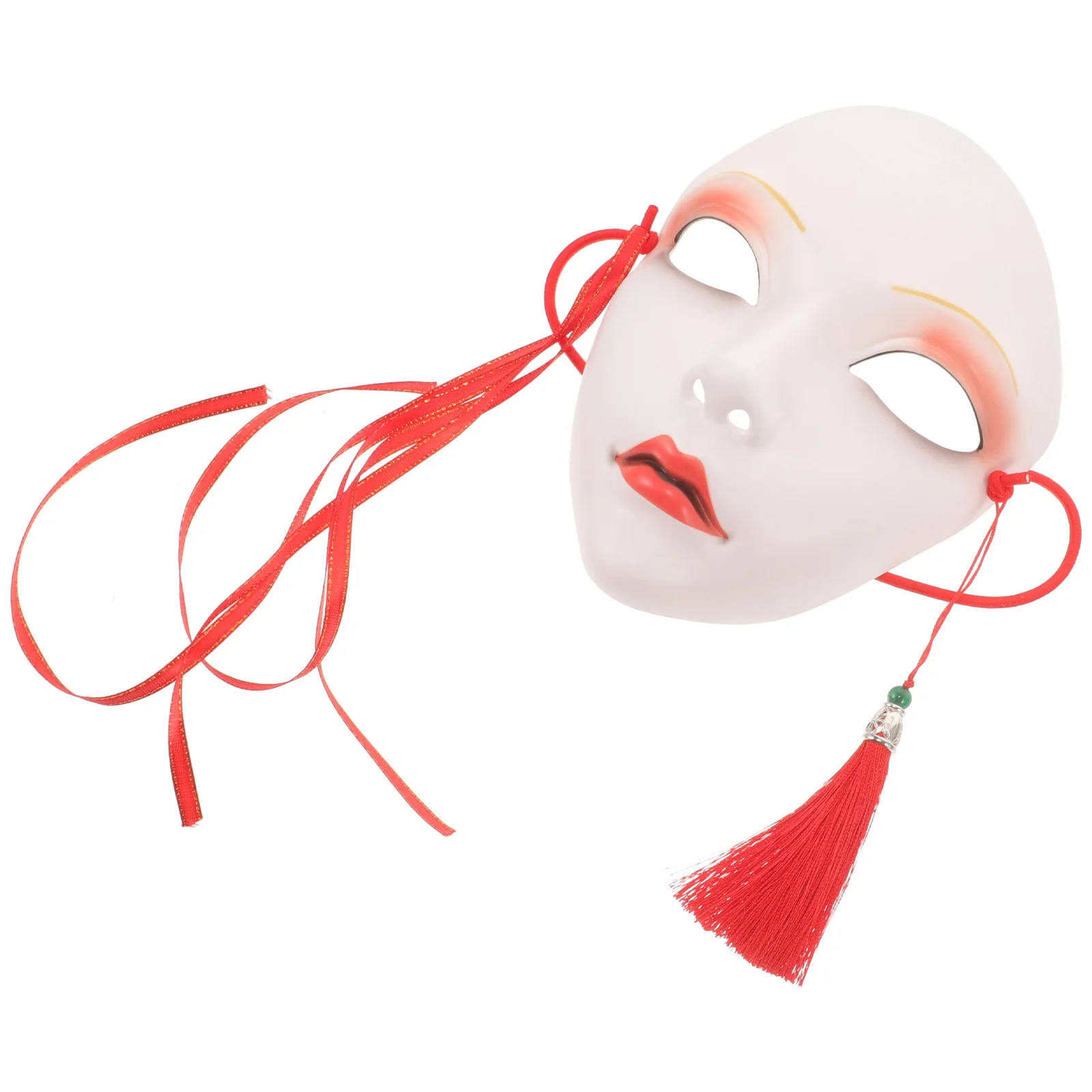 

Фестивальная маска, ручная роспись, дизайн с кисточками, пластиковый маскарад для косплея, вечеринки, Хэллоуина, взрослых, женский декор