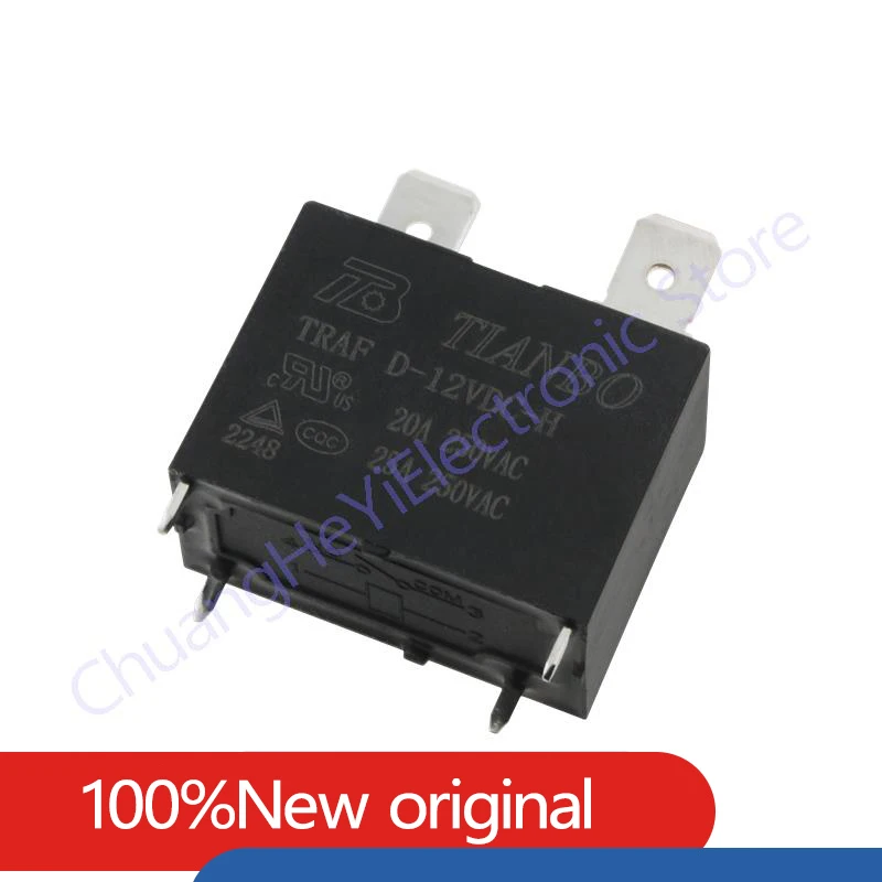 5pcs/lot New relay TRAFD-12VDC-H 12V DIP-4 Air Condition Relay 4-pin Current 25A 250VAC Replaceable HF102F-12V G4A-1A-E-12V