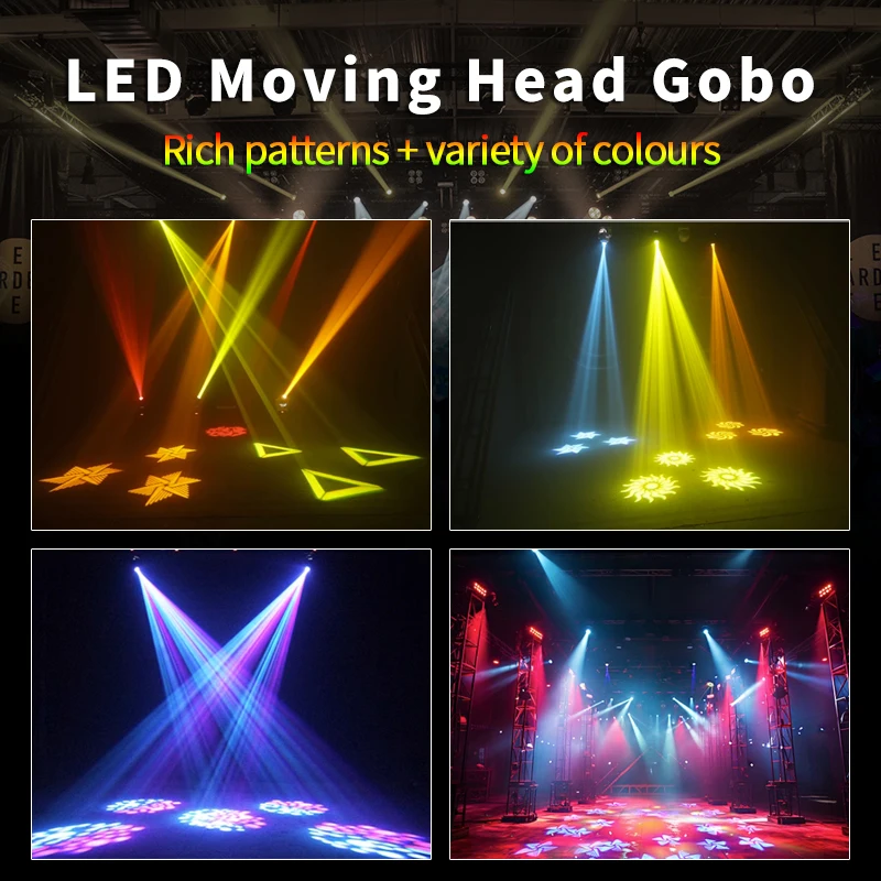 Imagem -03 - Led Beam Light Gobo para Boate Ktv Moving Head Lights Spot Lighting Prisma Efeito de Palco Controlador Dmx512 dj Disco 30w 60w 90w