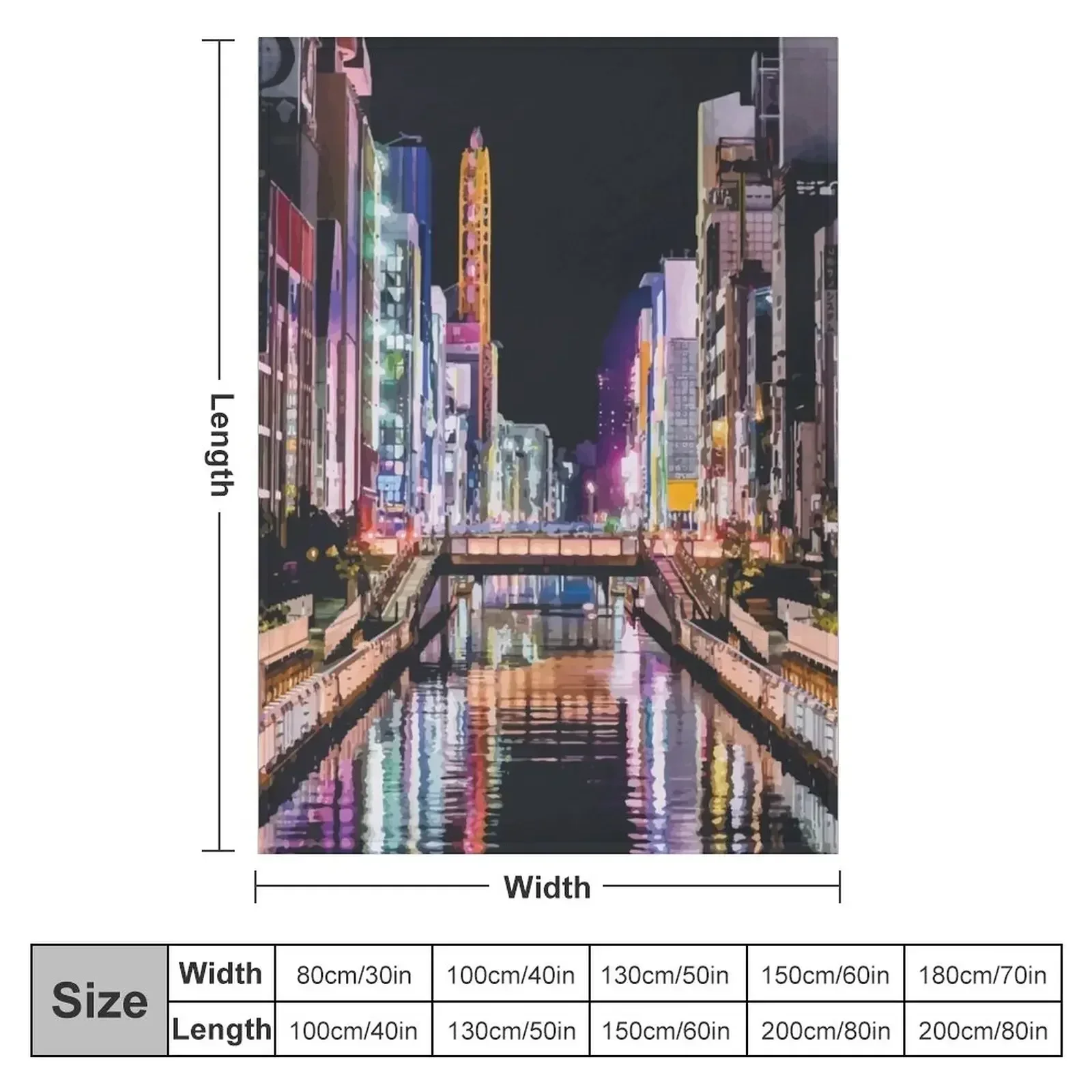 Osaka, Japan Travel Artwork Throw Blanket warm for winter Winter beds for sofa Blankets