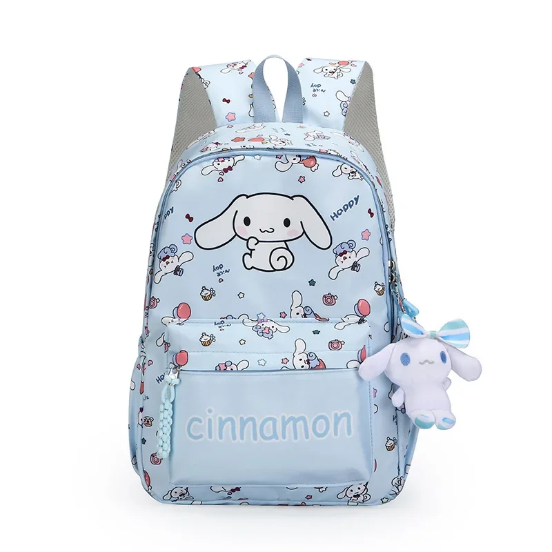 

Рюкзак Sanrio в стиле аниме Cinnamoroll, школьный ранец для учеников, мультяшный легкий вместительный уличный дорожный Подарочный рюкзак для хранения