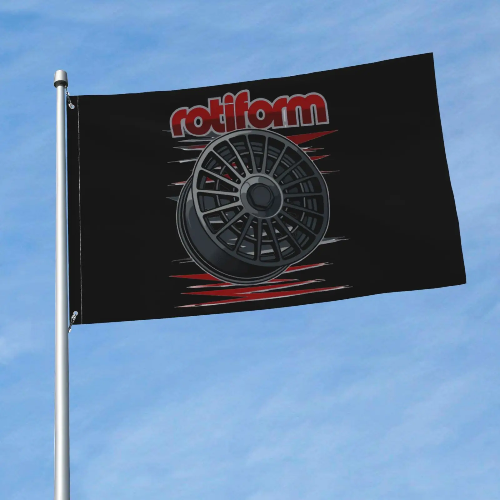 Rotiform Las R Wheel Flag Banner Party Activity Parade Sport Graphic Printed Birthday Decoration