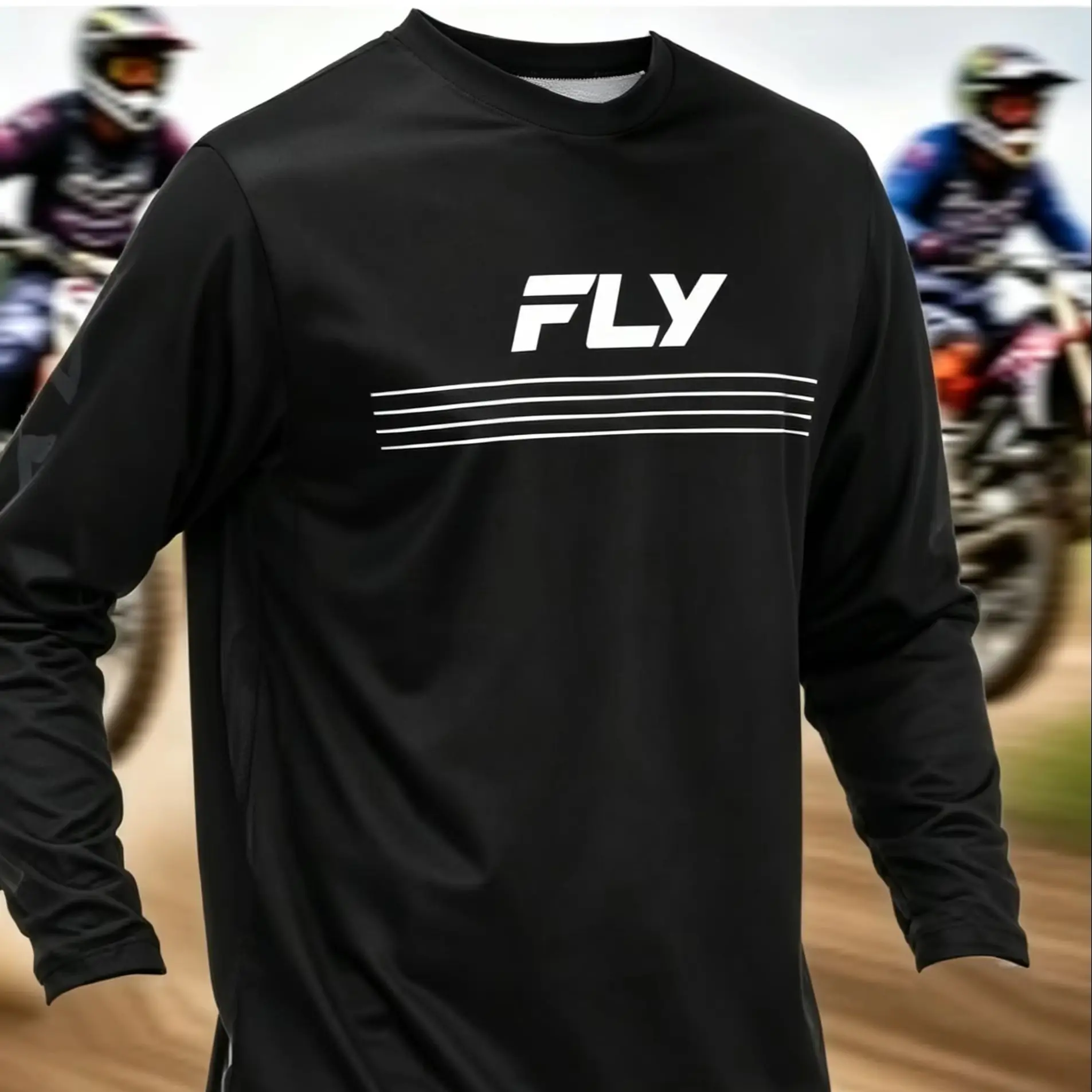 AliExpress NONE 2025 Men's Long Sleeve T-shirt Mountain Bike Off-Road Motorcycle Cycling Jersey MTB Clothes Camping Outdoor Fishing Top Loose
