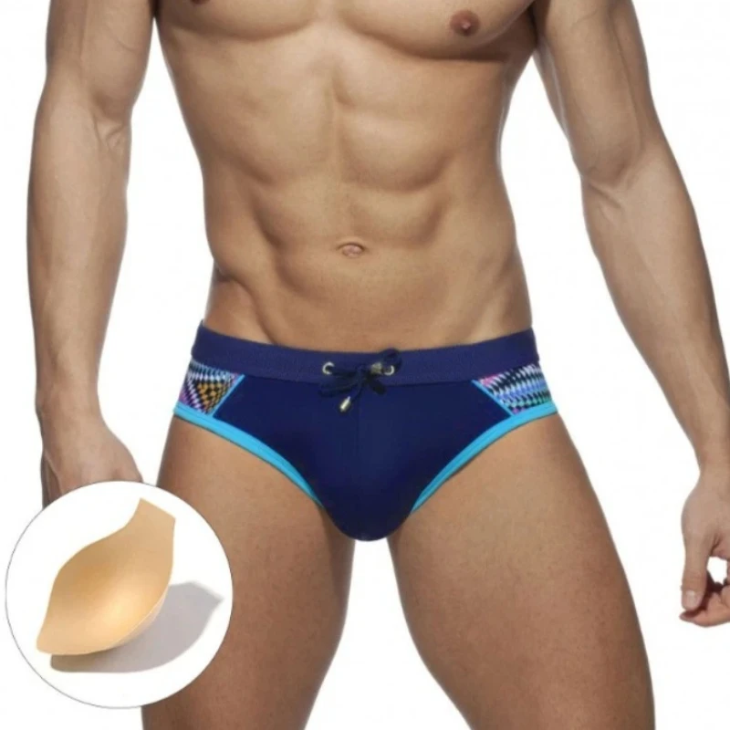 Summer Swimming Briefs Sexy Gay Low Waist Bikini Swimwear Men Quick Dry Breathable Swimsuits Swim Trunks Surfing Beach Shorts