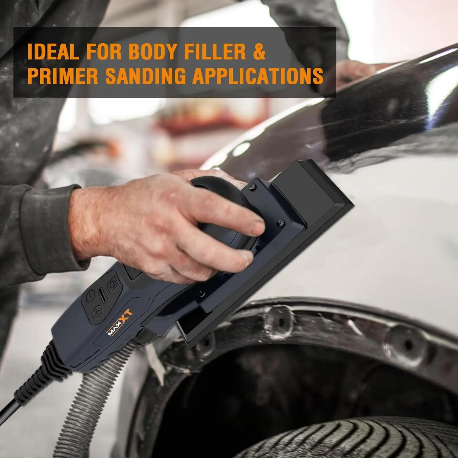 Brushless Sheet Sander Electric 3mm Orbital 350W 3A Multi-function 10000RPM Variable Speed Corded Orbital Sanders Machine with 1