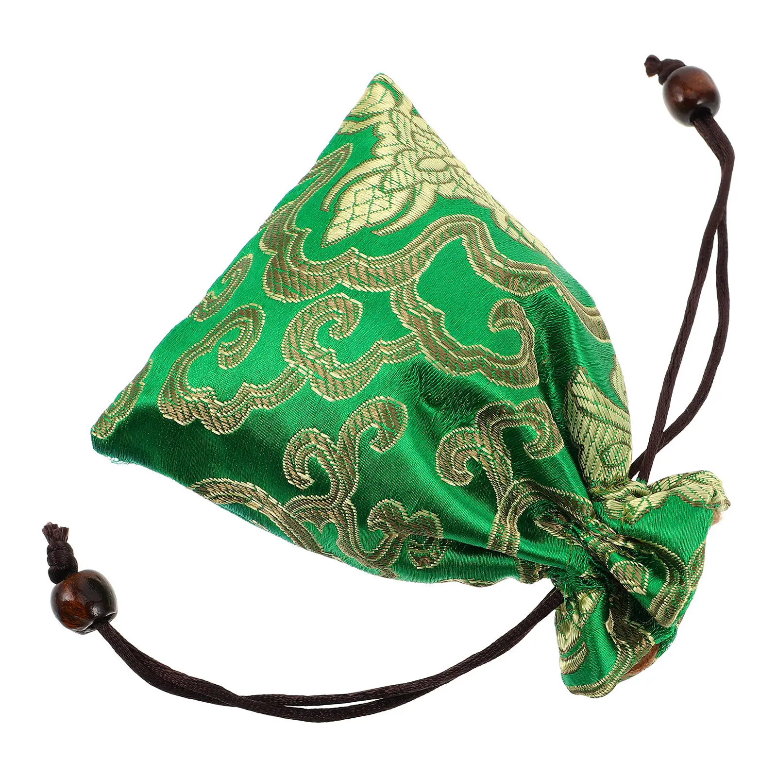 

Изысканный шелковый мешочек ручной вышивки с узором из парчи для поющей чаши, украшений, буддийских молитвенных бус, элегантное портативное хранилище