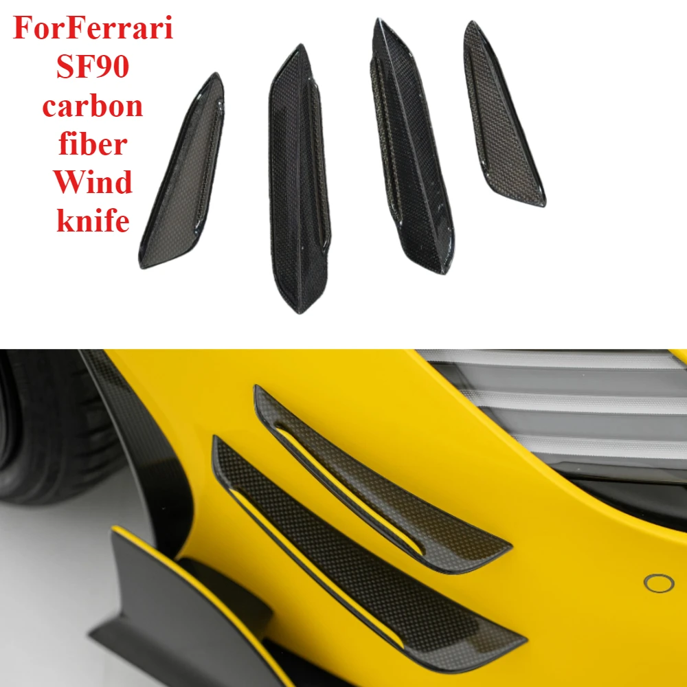 

Top Configuration Technology Suitable ForFerrari SF90 Dry Carbon Fiber Front Bumper Wind Blade
