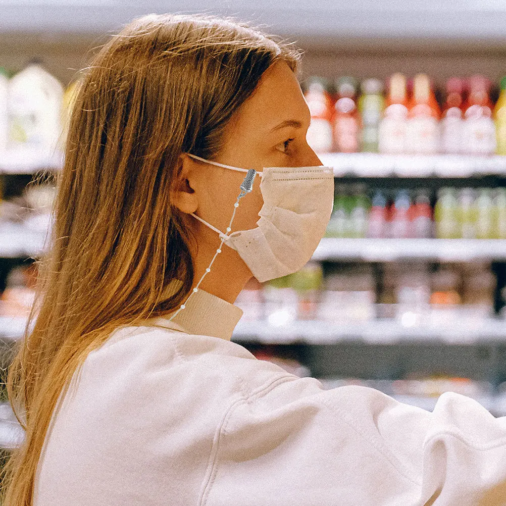 2 個パール手作りチェーンビーズ眼鏡ストラップマスクホルダー首周り女性メガネチェーンサングラスアクセサリーエレガント