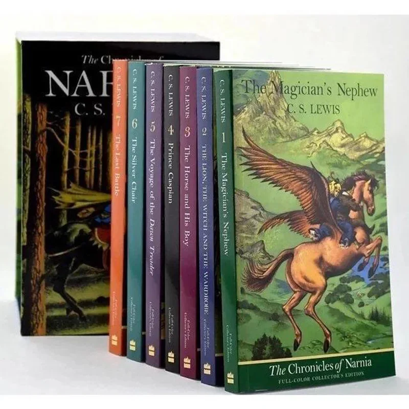 7 Books/Set The Chronicles Of Narnia Box Set Children English Reading Story Book Kids Chapter Book Novels