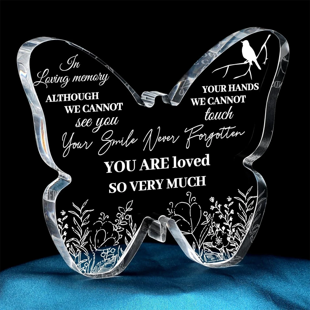 Memorial Gifts Butterfly Acrylic Sign Bereavement Gift Ideas, Sympathy Gift Acrylic Commemorative Plaque Memorial Gifts