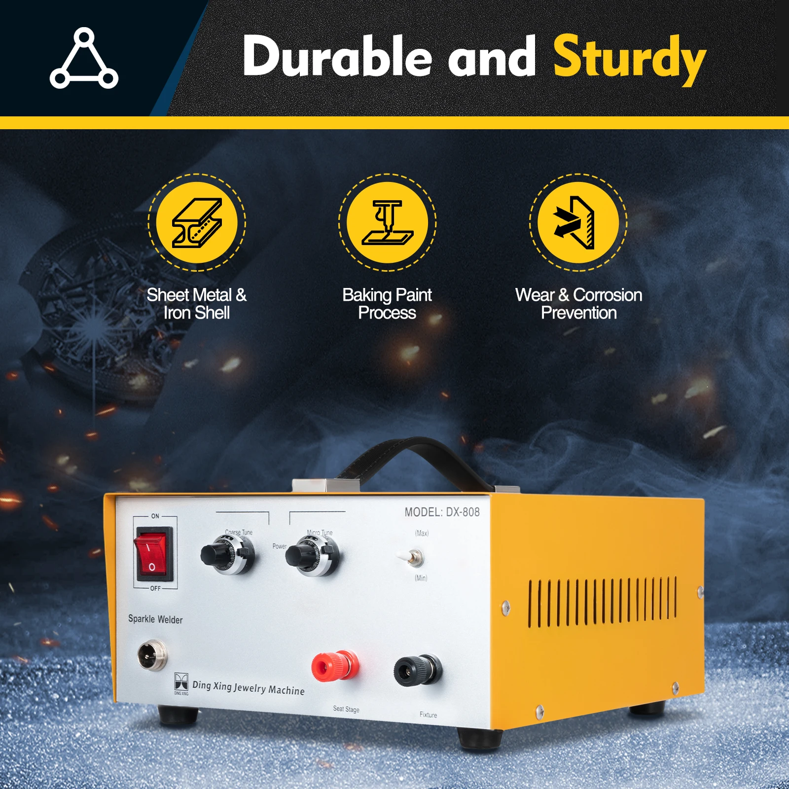 390W 80A Jewelry Spot Welding Machine, Spot Welder, 0.1-1mm Diameter Precision Welding, Foot Switch for Gold, Silver, Iron