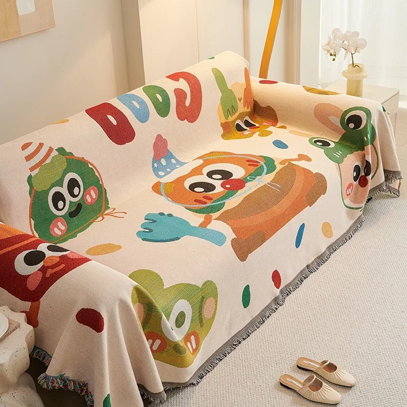 Cute Sofa Cover Cartoon Sofa Cover Cloth Autumn/Winter Sofa Towel Four Seasons Universal  Slip Sofa cover