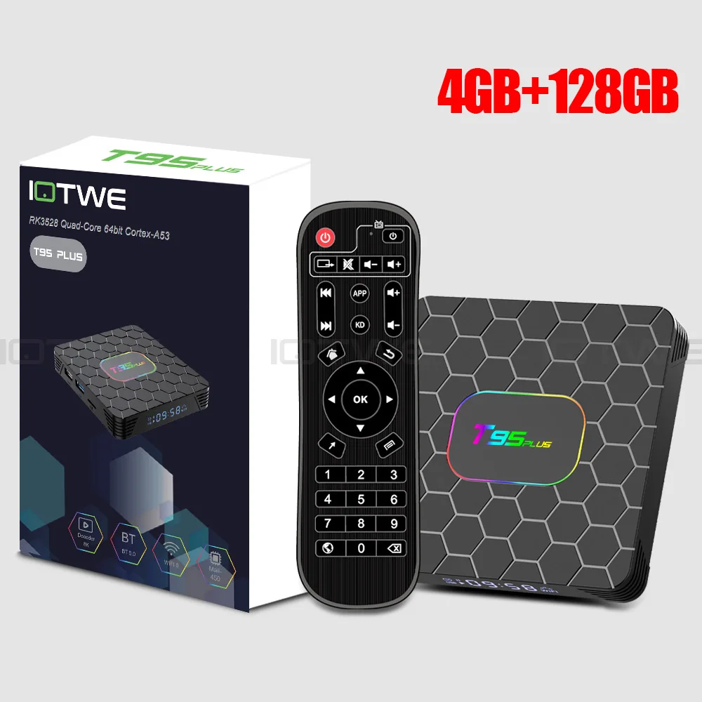 T95 PLUS Smart TV Box Android 14 Set-Top-Box RK3528 Quad Core 8K WIFI6 BT5.0 Google Voice Streaming Media Player Set-Top-Box - afbeelding 1