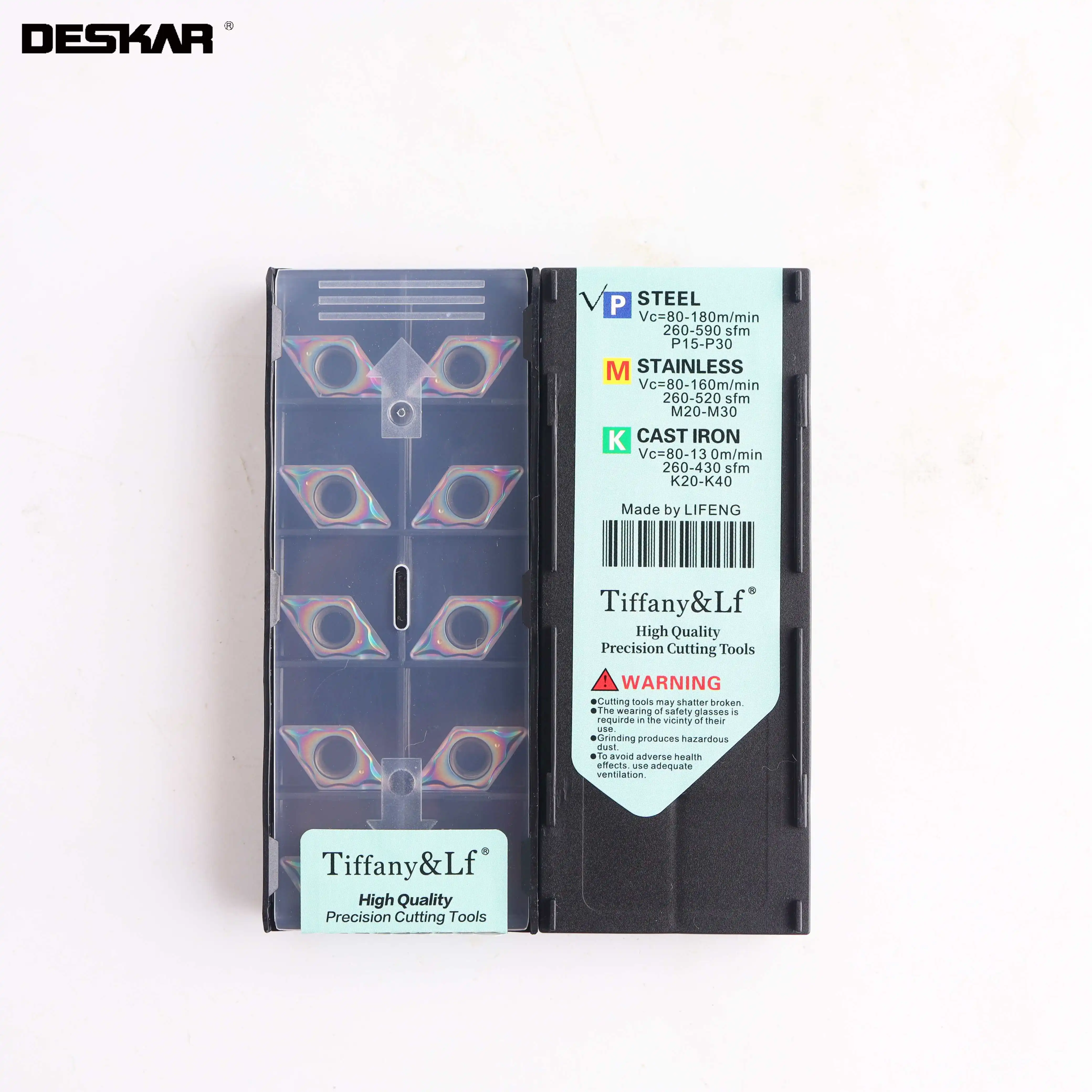 DESKAR DCMT070204 DCMT070204 DCMT11T304 DCMT11T308 -LM TF918 CNC Lathe Hardened Steel Internal Turning Tool Cutter Cutting Blade