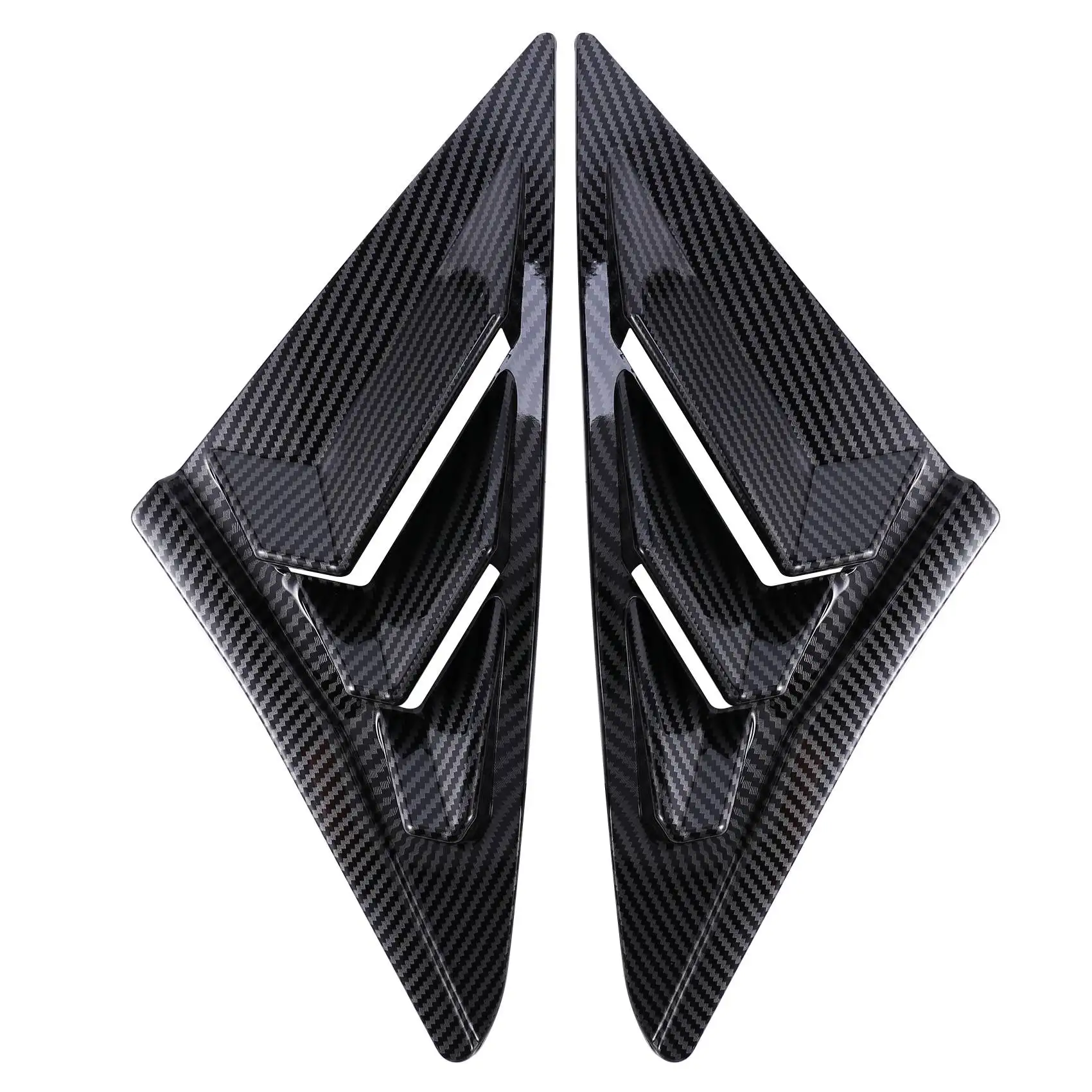 

Carbon Fiber Car Side Vent Window Louver Shutter Covers Trim for Honda Civic Hatchback