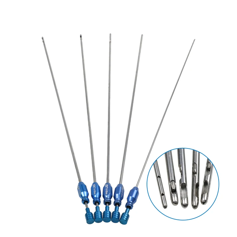 

5pcs Liposuction Cannula with Cleaning Tube Porous Injection Needle Single Hole Cannula Fat Harvesting Tools Liposuction Tools