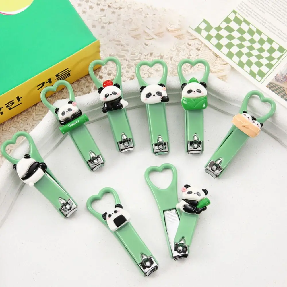 Cartoon Panda Nail Clippers Lovely Sharp And Durable Nail Cutter Practical Use Prevent Splashing Nail Care Tools Trim Nails