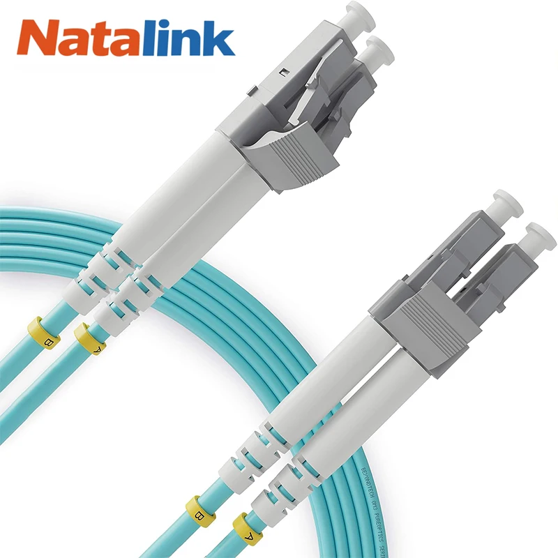 Natalink OM3 Fiber Optik Yama Kablosu LC - LC Çok Modlu 10 Gb Gigabit Dubleks 50/125um SFP + LC Alıcı-Verici Fiber Dönüştürücü