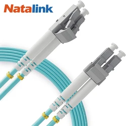 Natalink OM3 광섬유 패치 케이블 (캐리어 등급), LC UPC-LC UPC 듀플렉스 3.0mm, 50, 125 μm, 100Gbps 다중 모드 라이저 (LSZH)