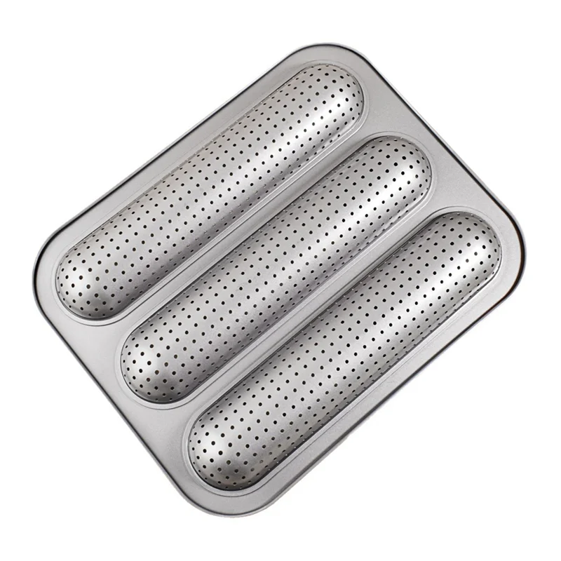 Cake Cake Mould Baguett Pan French Bread Mold 3 Cavity Nonstick Baking Tray Long Loaf Toast Bakeware For Oven - Aliexpress Deal