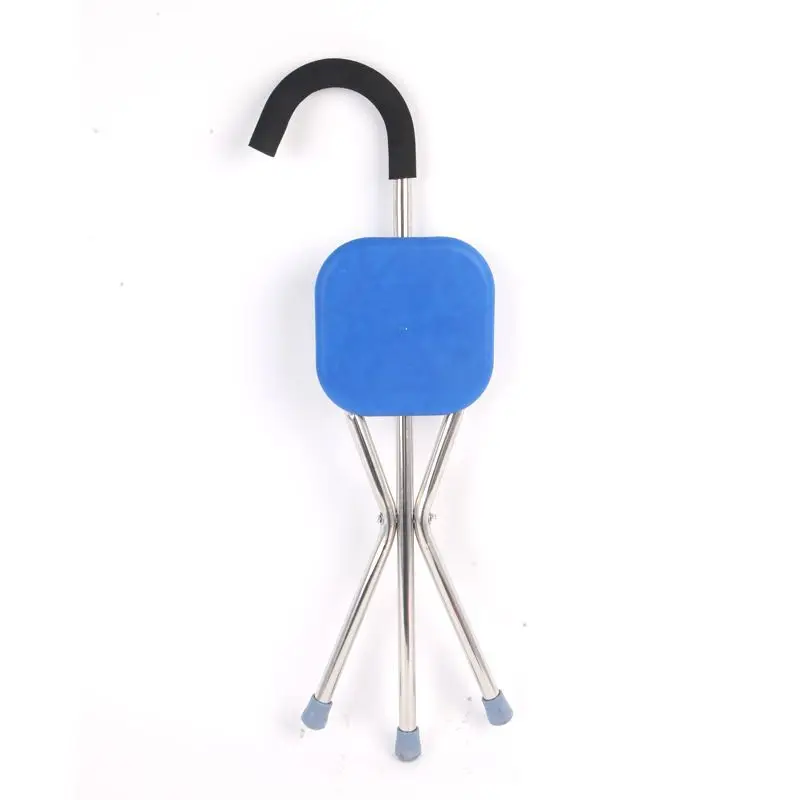 Step a Crutch to Help the Elderly, Multi-function cane Chair, Can Sit, Anti-skid Light Stick, Intelligent Crutch, Stool