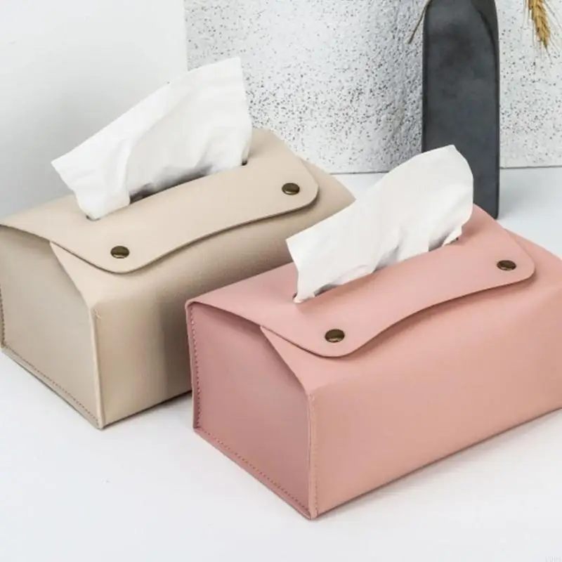 

Rectangular Tissue Dispenser Refillable PU Leather Tissue Box Practical Paper Towel Box Napkin Holder Rack Decorations