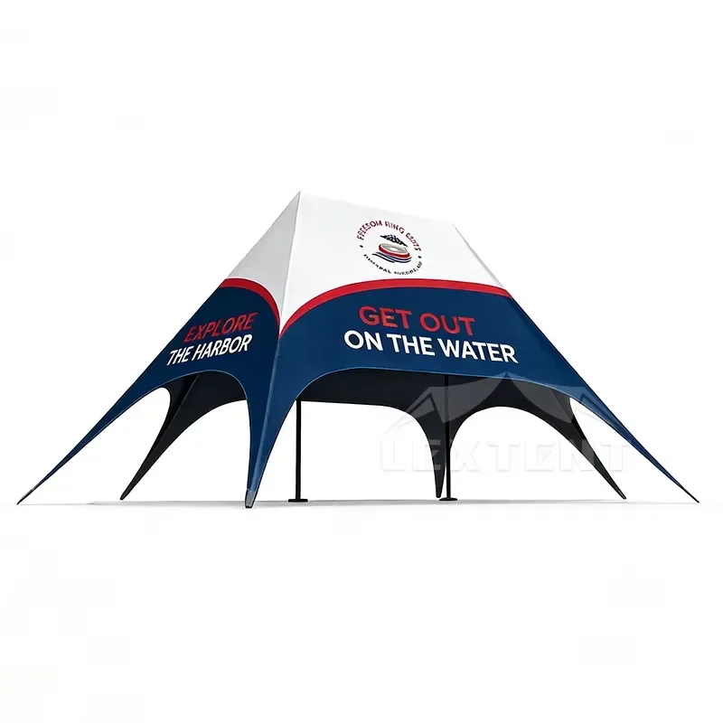 Fire Resistant Canopy Double Peak Stand Star Tent for Event Sunshade Marquee for Beach