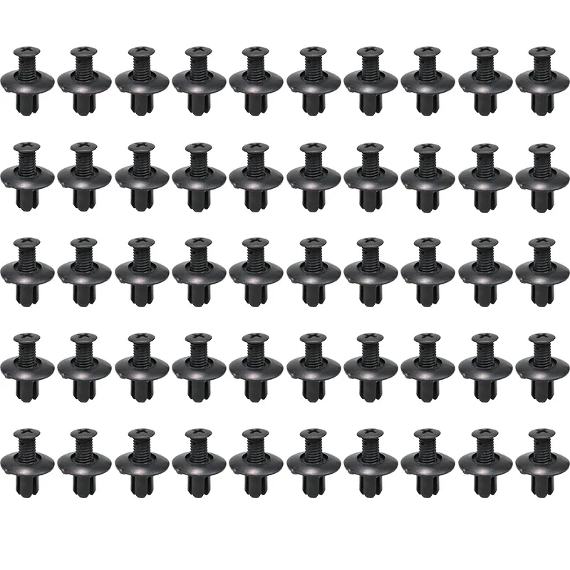 8mm Kunststoff Nieten Befestigungen Schraube Auto Stoßstange Kotflügel Schwarz Niet Auto Fastener Clips für Toyota Focus Kia Nissan Yamaha