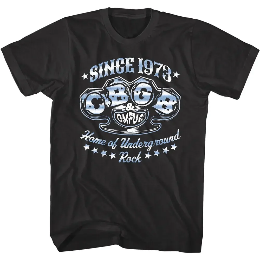 CBGB OMFUG Chrome Knuckles Мужская футболка в стиле панк NYC rockвысокое качество 100% хлопок