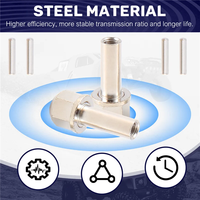 Efficient 4Pcs Aluminum 12Mm Hex Wheel Hub Drive Adaptor Extension Combiner Coupler For 1/10 RC Car Crawler SCX10 D90