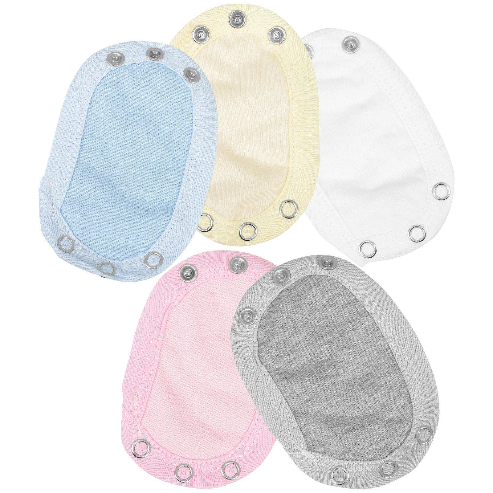 

5 pcs Baby Bodysuit Extenders Khaki Crotch Snap Extend Jumpsuits -piece Pants Cotton Soft Comfort Toddler Boy Girl