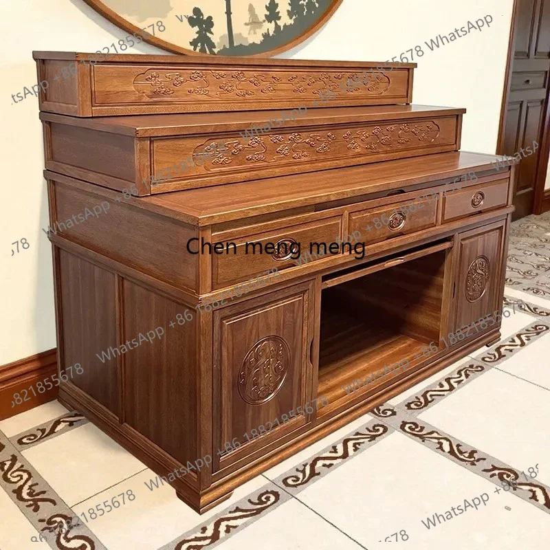 solid wood buddhist niche for home fairy hall special table for home three-layer buddhist cabinet
