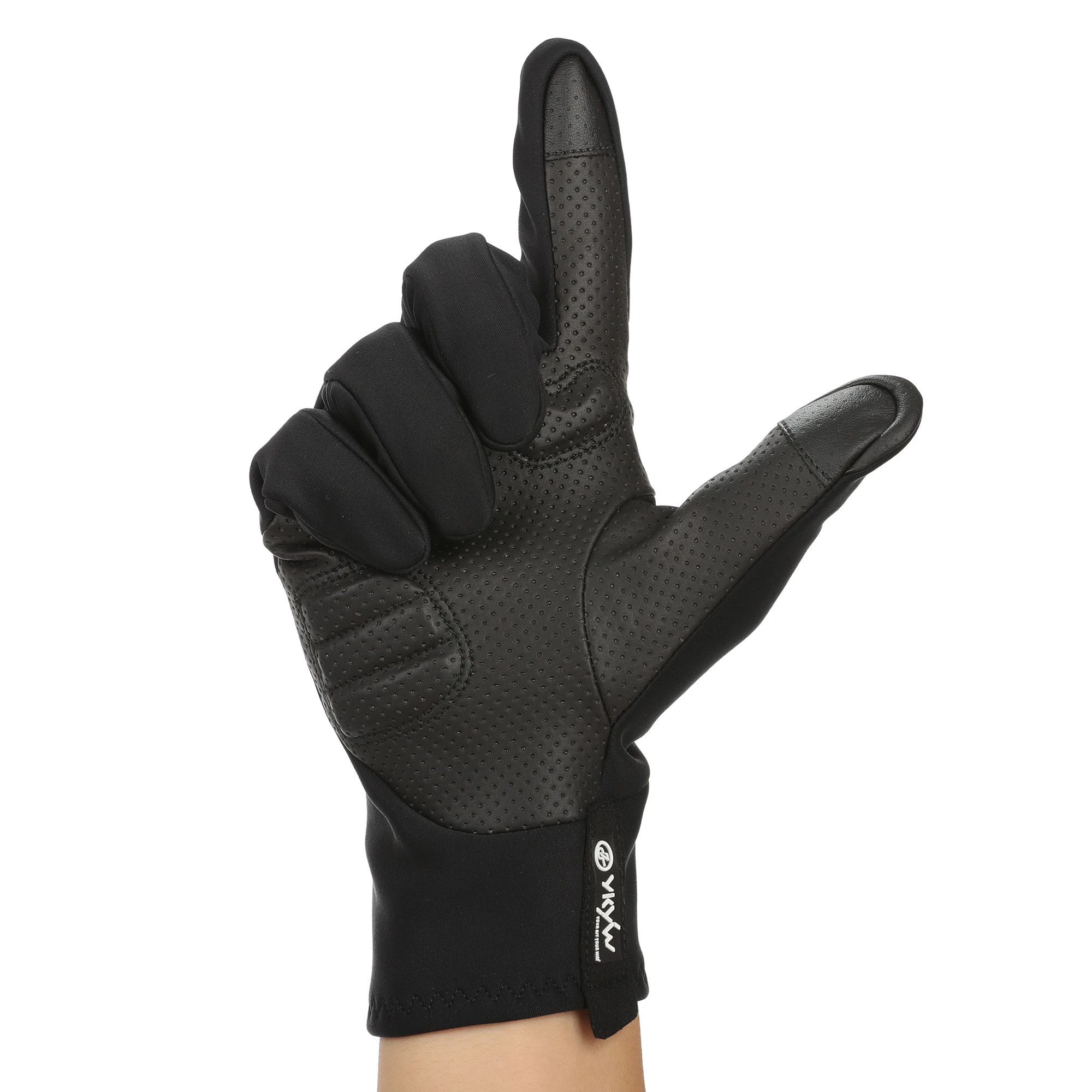 YKYWBIKE Touchscreen-Fahrradhandschuhe mit Vollfinger-Design, Fleece-Futter, winddicht, wasserabweisend, stoßdämpfend, für MTB und Rennrad – Detail 16