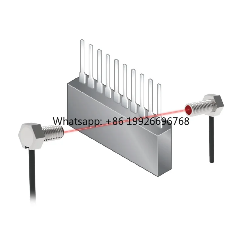 Detecting Small 0.5mm Objects Through Beam Laser Light Entry on 500mm Detection Distance Presence Absence Laser Sensor