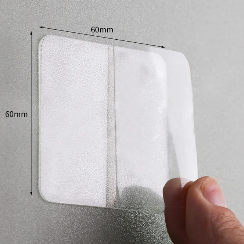 Cinta transparente de doble cara para decoración del hogar, pegatinas de pared impermeables, resistentes al calor, 20 piezas, Nano