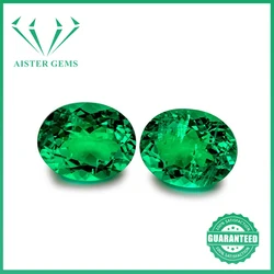 Top Lab Grown Columbia Emeralds Oval Shape Gemstone VVS1 for DIY Jewelry Pendant Bracelet Making with AGL Certificate