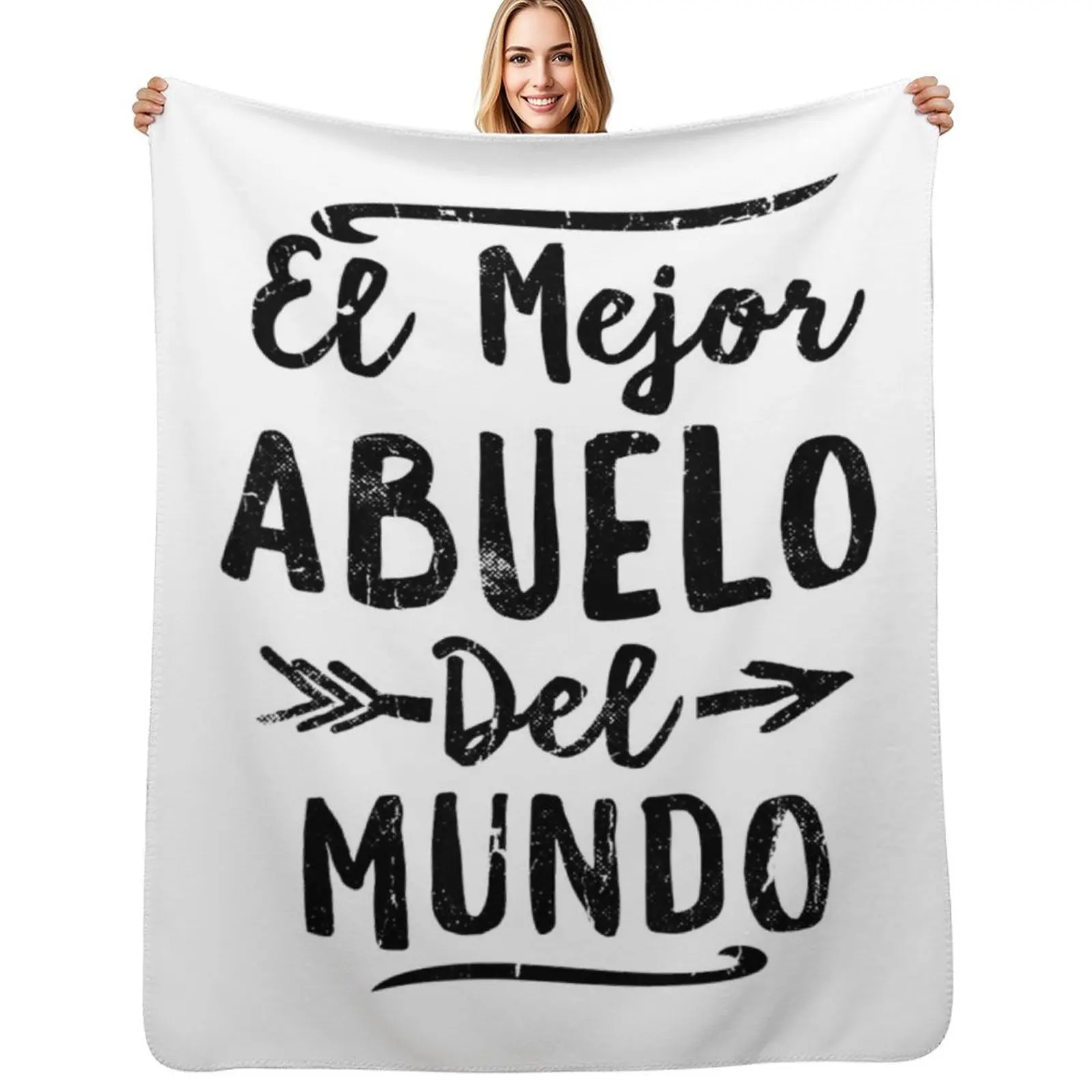El Mejor Abuelo Del Mundo Grandpa Fathers Day Gift Throw Blanket for sofa Winter beds for winter Decorative Beds Blankets