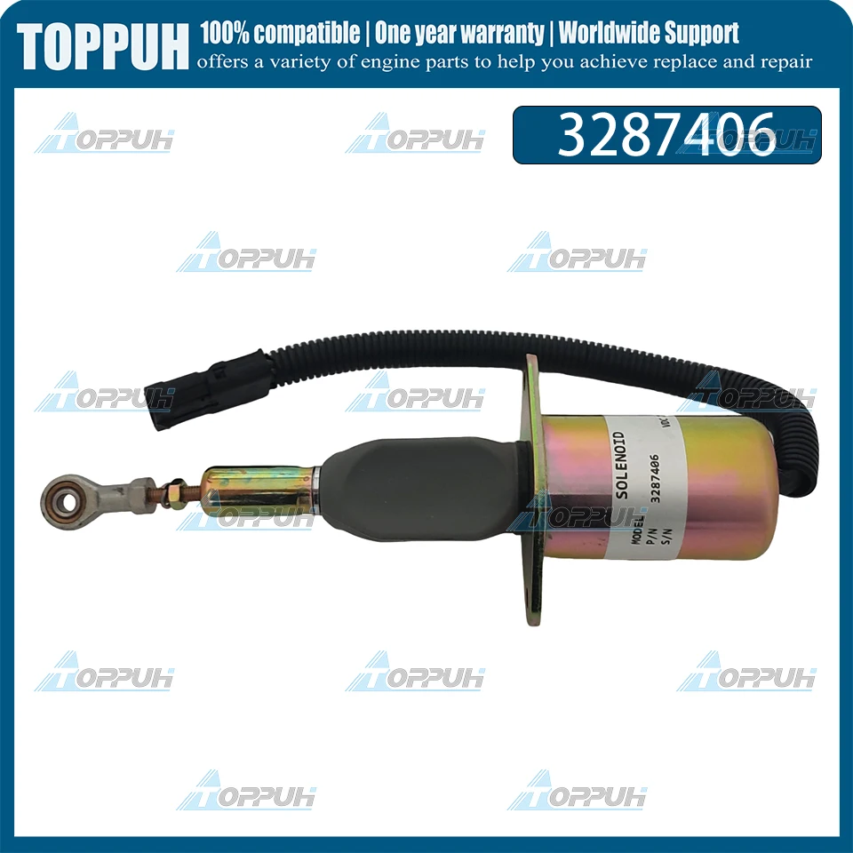 

24V 3287406 For Cummins Heavy Equipment Excavator Stop Solenoid