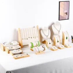 Velvet Jewelry Necklace Rings Pendants Model Bust Show Exhibitor Display Mannequin Stand Organizer Earrings For Woman