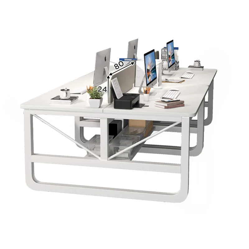 

Офисный стол для персонала: простой современный компьютерный стол, комбинация из двух столов и стульев, для офиса