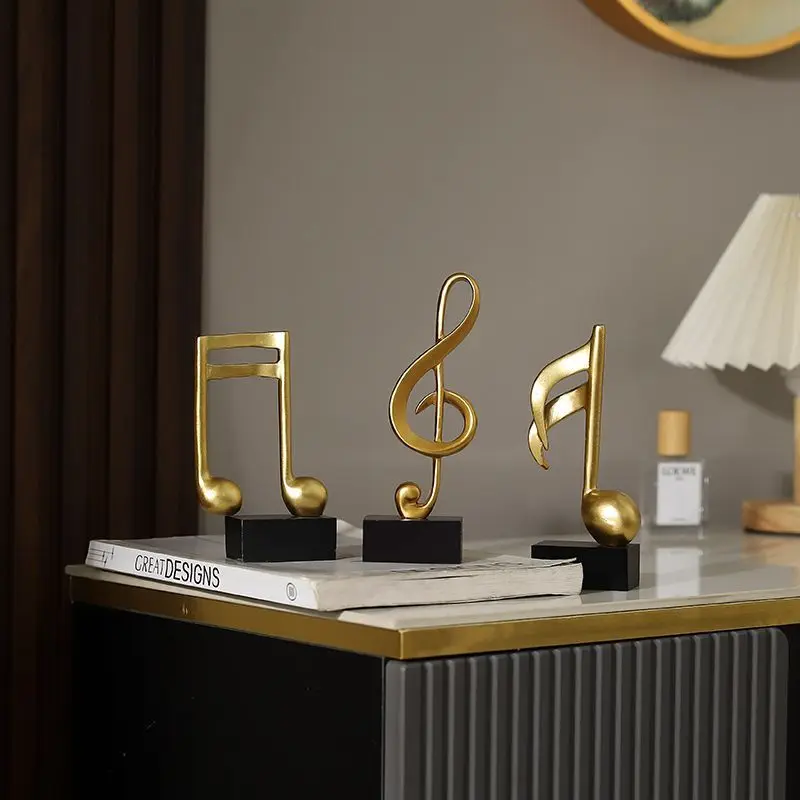 Modern simple music note crafts home living room wine cabinet desktop ornament study bookcase cabinet desktop decoration