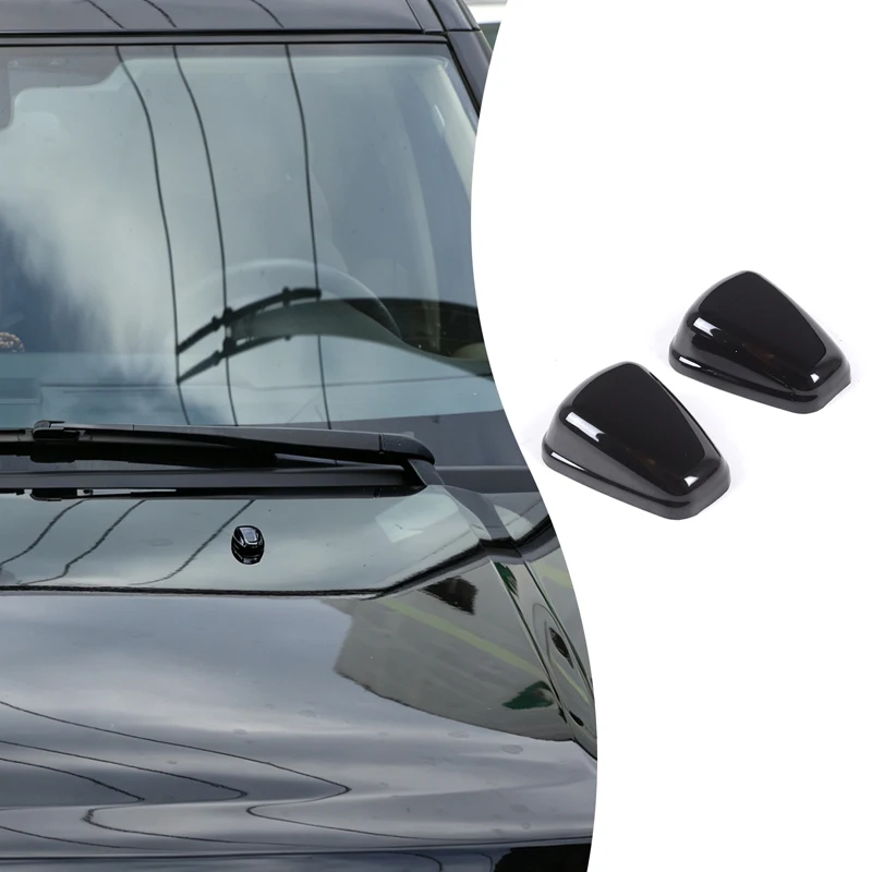 ABS Black For Land Rover Discovery 3 4 LR3 4 2004-2016 Car Wiper Nozzle Cover Decorative Sticker Car Protection Accessories