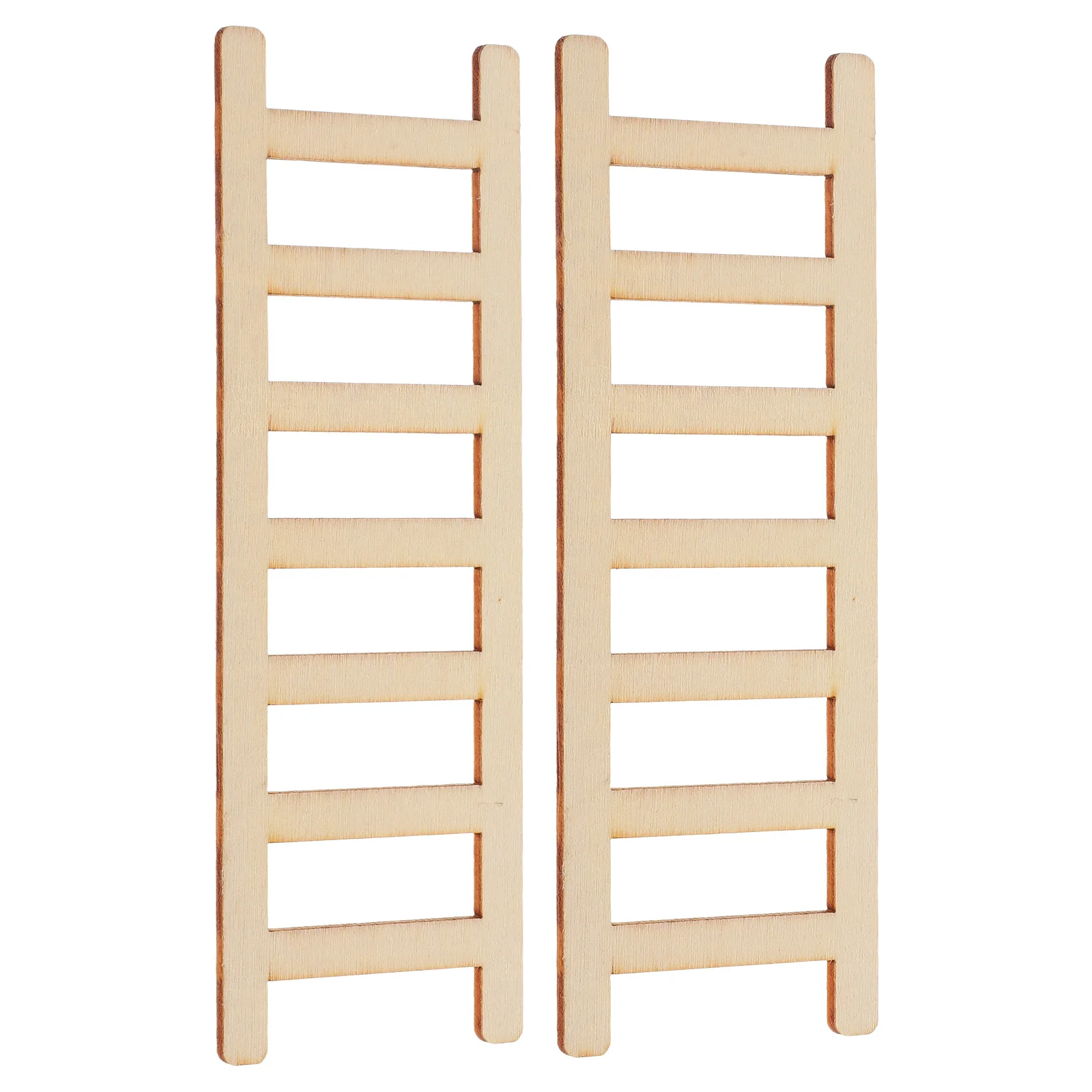 2 stuks miniatuur houten ladder voor huis tuinmeubilair decor accessoires BESPORTBLE