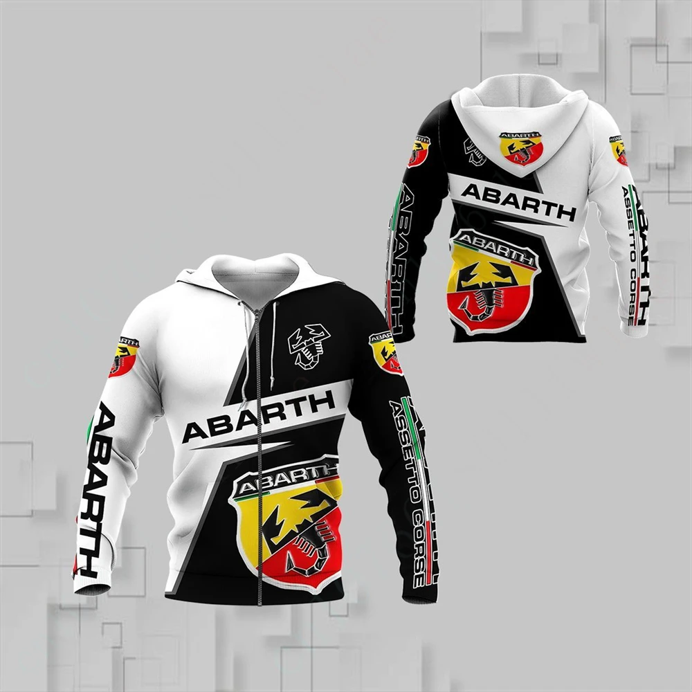 Abarth เสื้อสเวตเตอร์ฮาราจูกุ, อะนิเมะ hoodies เสื้อผ้า unisex สำหรับผู้ชายผู้หญิงพิมพ์ลาย3D จำเป็นแบบสวมศีรษะมีฮู้ดแบบลำลองมีซิป