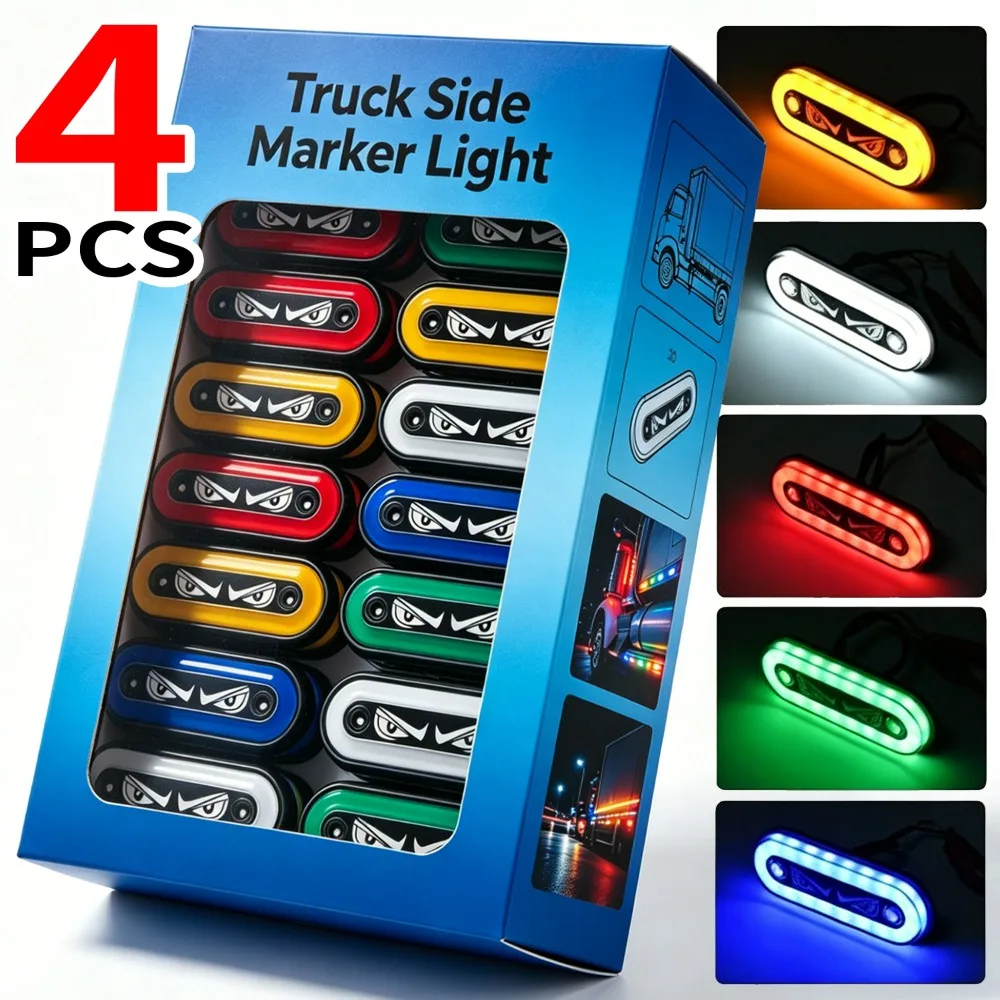 

Demon Eye LED Side Marker Light High Brightness Truck Clearance Lamp Indicator Warning Sign Auto Lorry Styling Decor Accessories