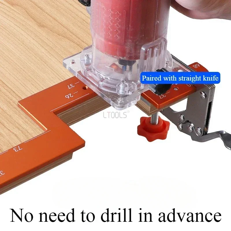 No Handle Cabinet Slotting Tool Handle Slotting Mold Arc Slotting Suitable For Wardrobes And Kitchens Woodworking Auxiliary Tool