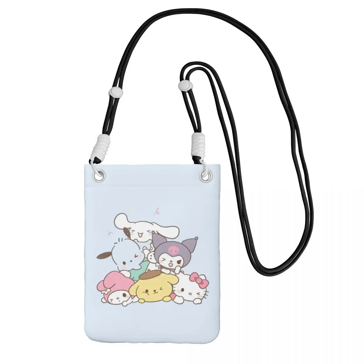 

Сумка для мобильного телефона Cinnamoroll на заказ для женщин и мужчин, модная сумка через плечо в стиле манга, сумка через плечо, сумка для губной помады, мини-кошелек на плечо, кошелек